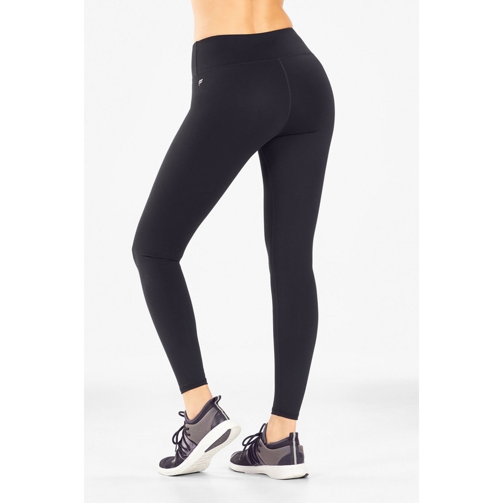 Fabletics Black Mid-Rise PowerHold Leggings, Small